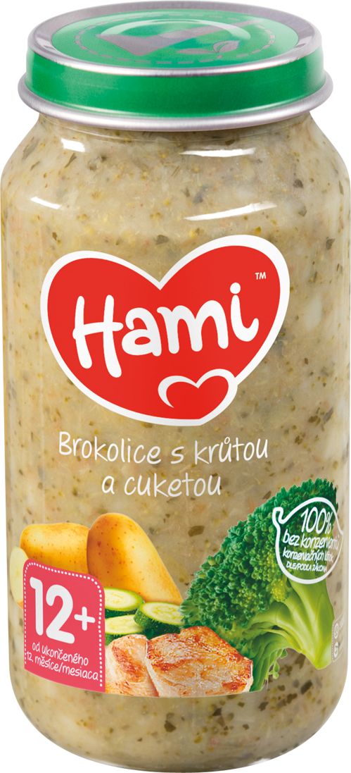 6x HAMI Brokolice a krůtí prsa (250 g) - maso-zeleninový příkrm - obrázek 2