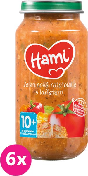 3x HAMI Zeleninový talíř s kuřetem (250 g) - maso-zeleninový příkrm - obrázek 1