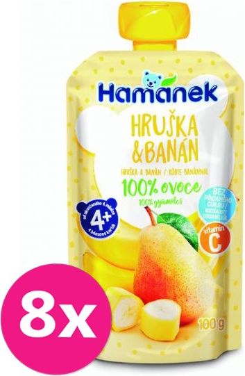 8 x HAMÁNEK Hruška & banán 100 g - obrázek 1