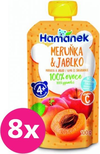 8 x HAMÁNEK Meruňka & Jablko 100 g - obrázek 1