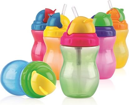 NUBY Hrneček netekoucí s měkkým sklápěcím brčkem, 12m+ (300 ml) - obrázek 2