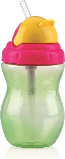 NUBY Hrneček netekoucí s měkkým sklápěcím brčkem, 12m+ (300 ml) - obrázek 4