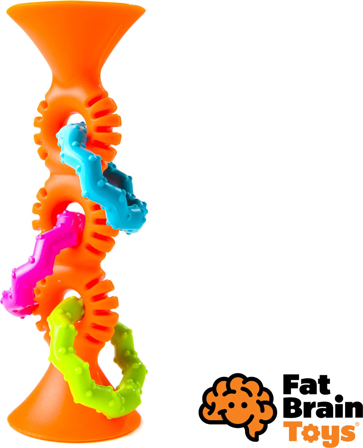 FAT BRAIN chrastítko pipSquiz Loops oranžové - obrázek 1