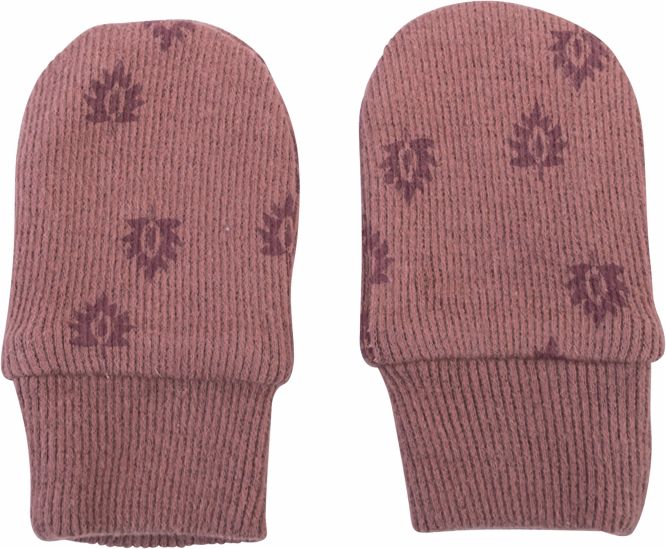 LODGER Rukavičky Mittens Print Rib Rosewood - obrázek 1