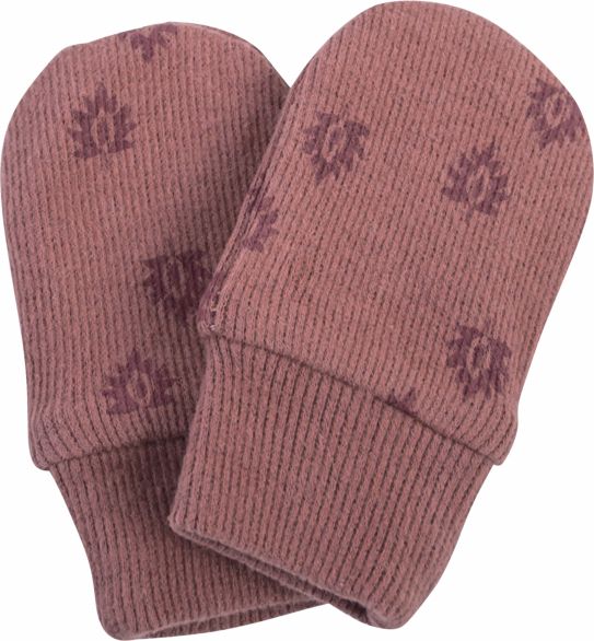 LODGER Rukavičky Mittens Print Rib Rosewood - obrázek 2