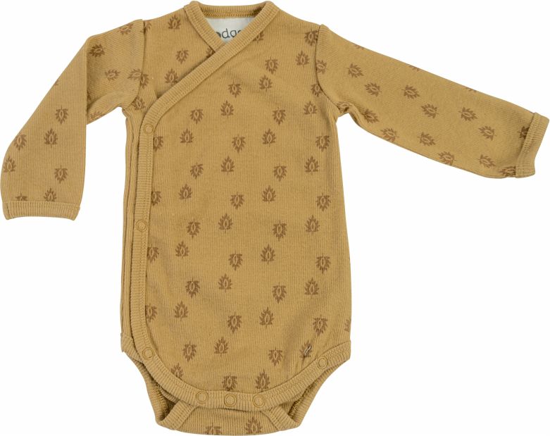 LODGER Body s dlouhým rukávem Romper Print Rib Honey vel. 62 - obrázek 1