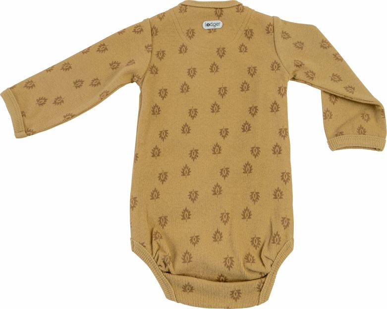 LODGER Body s dlouhým rukávem Romper Print Rib Honey vel. 62 - obrázek 2