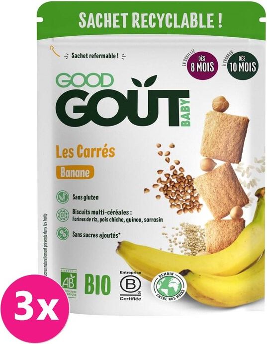 GOOD GOUT BIO Banánové polštářky 3x50 g - obrázek 1