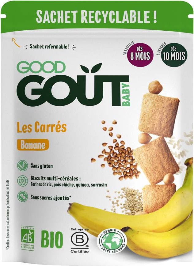 GOOD GOUT BIO Banánové polštářky 3x50 g - obrázek 2