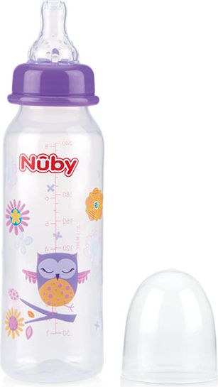 NUBY Láhev kojenecká 1-2-3 průtok, 3m+ (240 ml) - obrázek 2