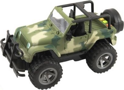 Auto terénní Off-Road plast 23cm na setrvačník na baterie se zvukem se světlem v krabici 27x15x14cm - obrázek 2