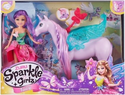 Víla Sparkle Girlz s jednorožcem svítícím - obrázek 1