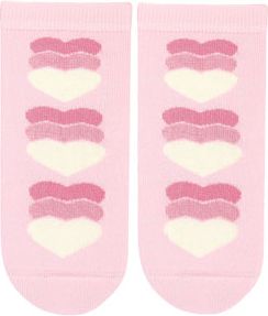 Dívčí vzorované ponožky GATTA SRDÍČKA růžové Velikost: 21-23 - obrázek 1