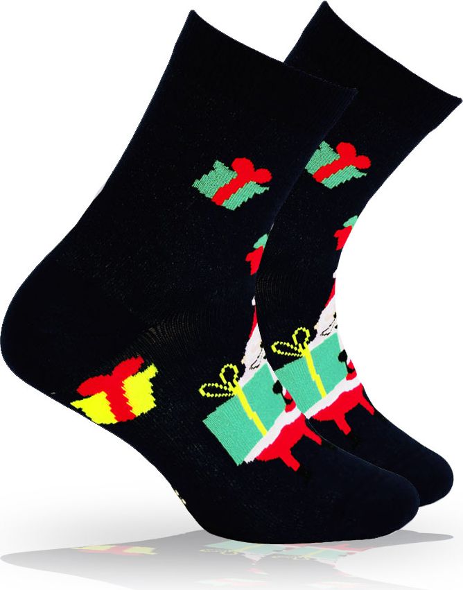 Ponožky s vánočním motivem WOLA BAREVNÉ DÁRKY modré Velikost: 36-38 - obrázek 1