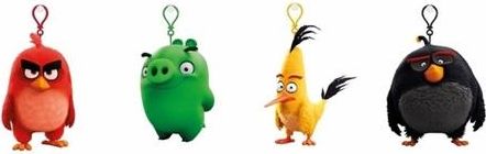 Angry Birds: 9cm plyšová hračka s nylon přívěskem - obrázek 1