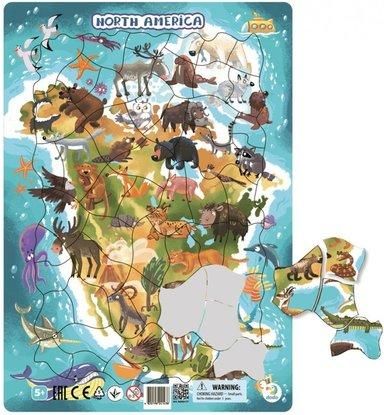 DODO Puzzle Zvířata Severní Ameriky 53 dílků - obrázek 1