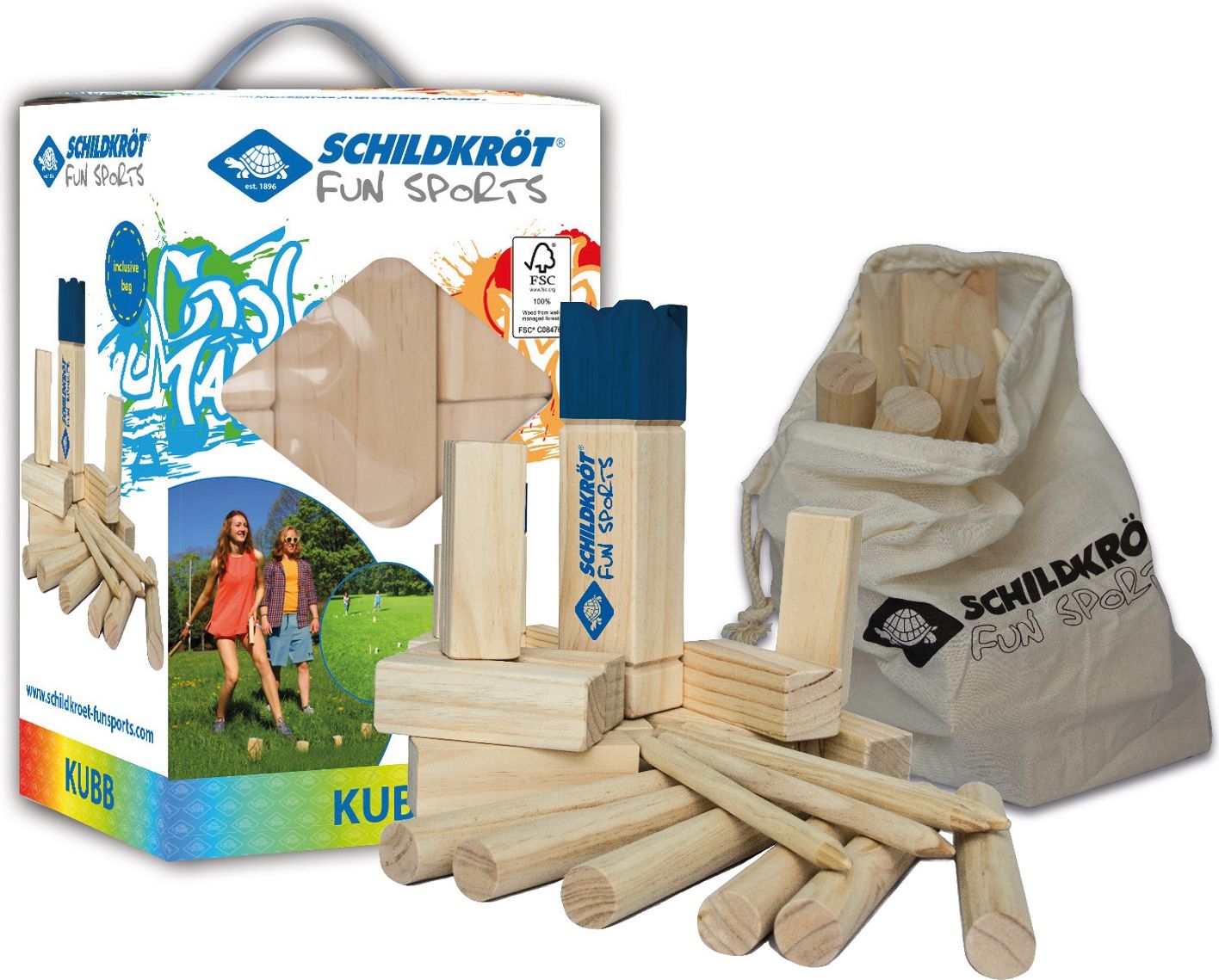 Švédské šachy SCHILDKROT Kubb - obrázek 1