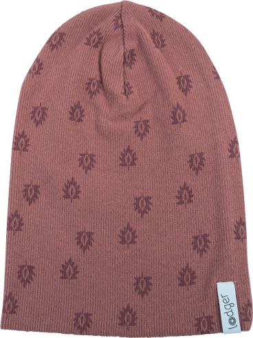 Lodger Beanie Print Rib Rosewood 0 - 6 měsíců - obrázek 1