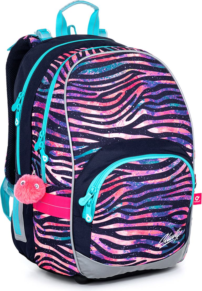 Dívčí školní batoh zebra Topgal KIMI 21010 G - obrázek 1