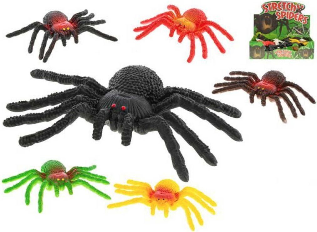 Lamps Pavouk strečový pružný 14cm plastové zvířátko 6 druhů - obrázek 1