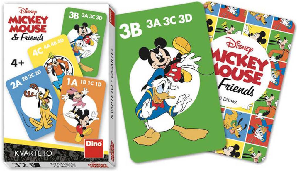 DINO Hra karetní Kvarteto Mickey Mouse a kamarádi *SPOLEČENSKÉ HRY* - obrázek 1