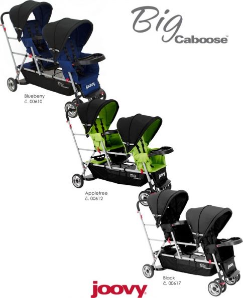 Joovy - Kočárek Big Caboose borůvkově modré - obrázek 5
