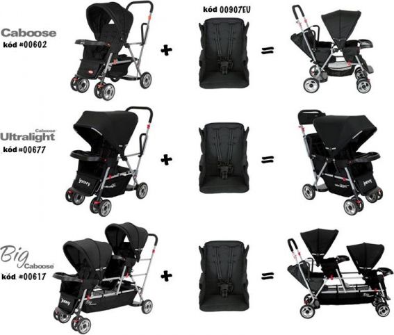 Joovy - Kočárek Big Caboose borůvkově modré - obrázek 8