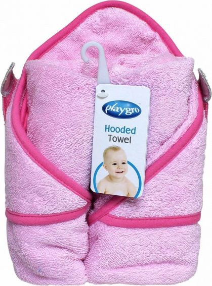 Playgro - Dětská osuška s kapucí růžová - obrázek 2