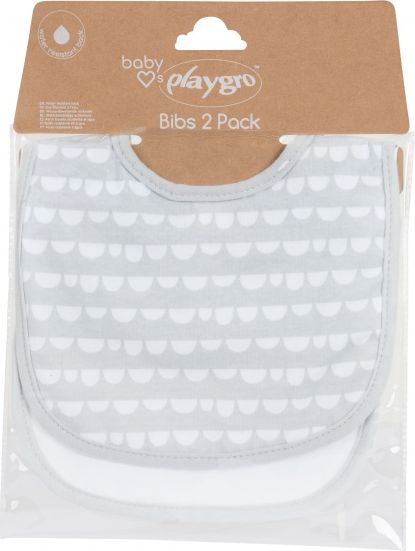 Playgro - Dětský bryndák šedý - 2 ks - obrázek 3