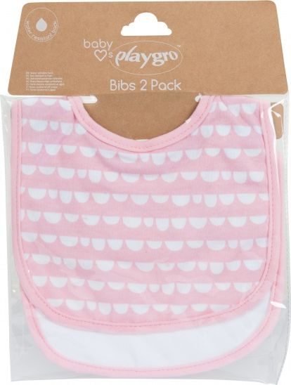 Playgro - Dětský bryndák růžový - 2 ks - obrázek 2
