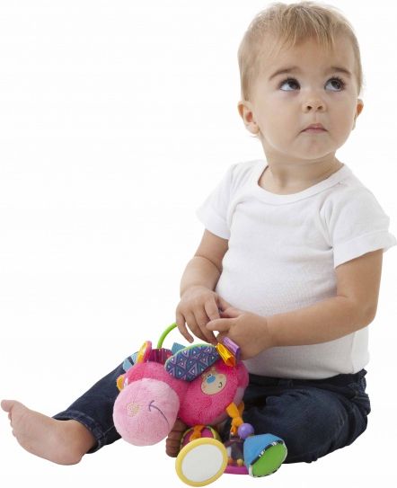 Playgro - Chrastítko oslík růžový - obrázek 3