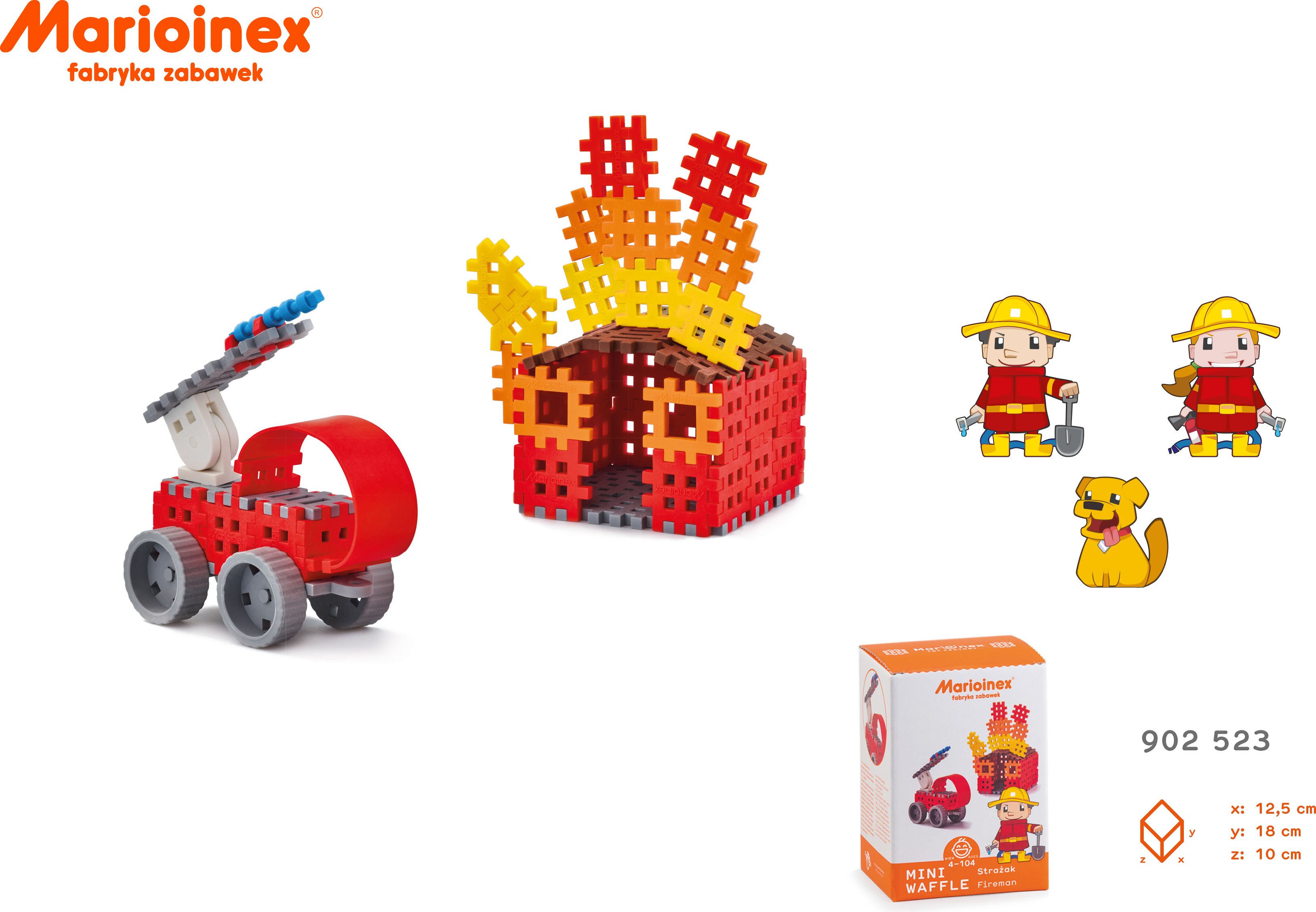 Marioinex MINI WAFLE – Hasič (střední) - obrázek 4