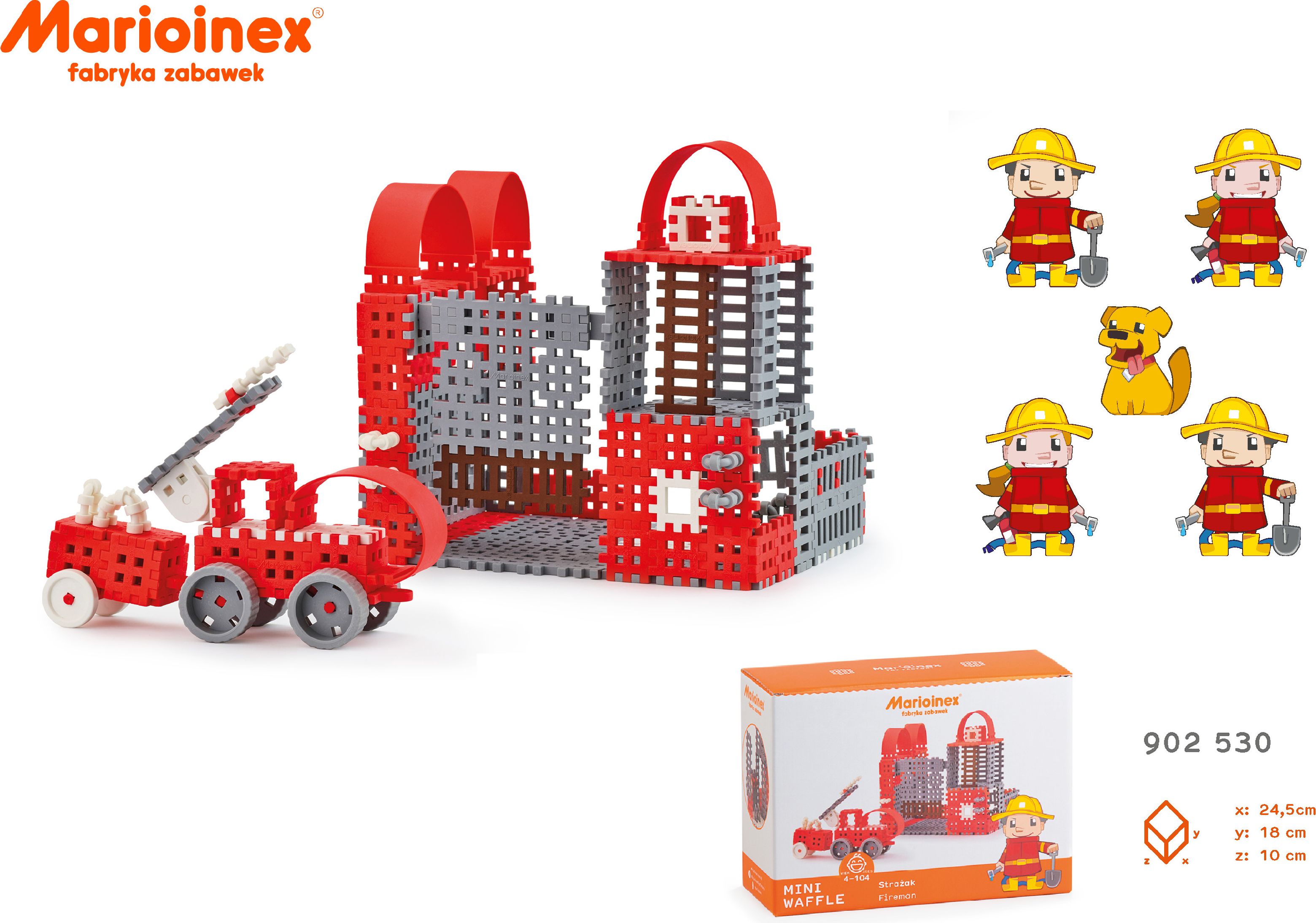 Marioinex MINI WAFLE – Hasič (velký) - obrázek 4