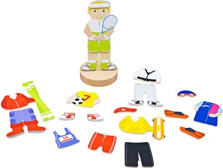 Bigjigs Toys Magnetické oblékací puzzle sportovní aktivity - obrázek 1