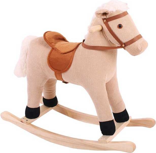 Bigjigs Toys Dřevěný houpací kůň béžový - obrázek 1