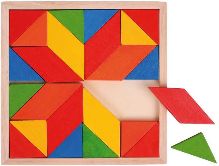 Bigjigs Toys Dřevěná mozaika barevná - obrázek 1