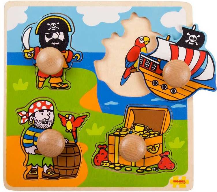 Bigjigs Toys Vkládací puzzle piráti - obrázek 1