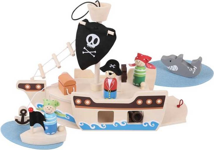 Bigjigs Toys Pirátská loď s piráty - obrázek 1