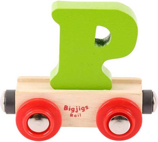 Bigjigs Rail vagónek dřevěné vláčkodráhy - Písmeno P - obrázek 1