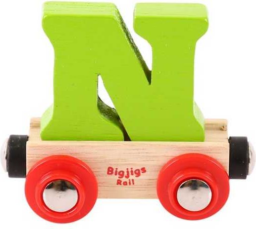 Bigjigs Rail vagónek dřevěné vláčkodráhy - Písmeno N - obrázek 1