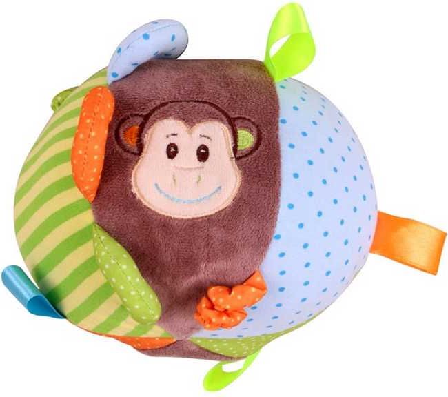 Bigjigs Toys Bigjigs Baby Textilní aktivní koule opička Cheeky - obrázek 1