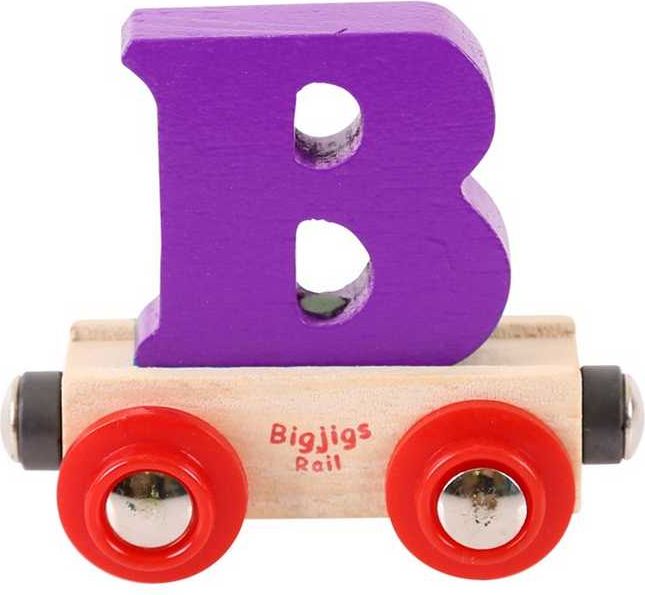 Bigjigs Rail vagónek dřevěné vláčkodráhy - Písmeno B - obrázek 1