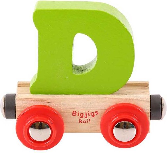 Bigjigs Rail vagónek dřevěné vláčkodráhy - Písmeno D - obrázek 1