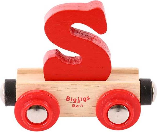 Bigjigs Rail vagónek dřevěné vláčkodráhy - Písmeno S - obrázek 1
