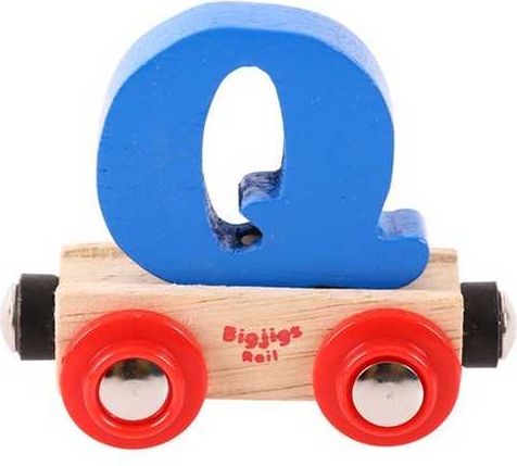 Bigjigs Rail vagónek dřevěné vláčkodráhy - Písmeno Q - obrázek 1
