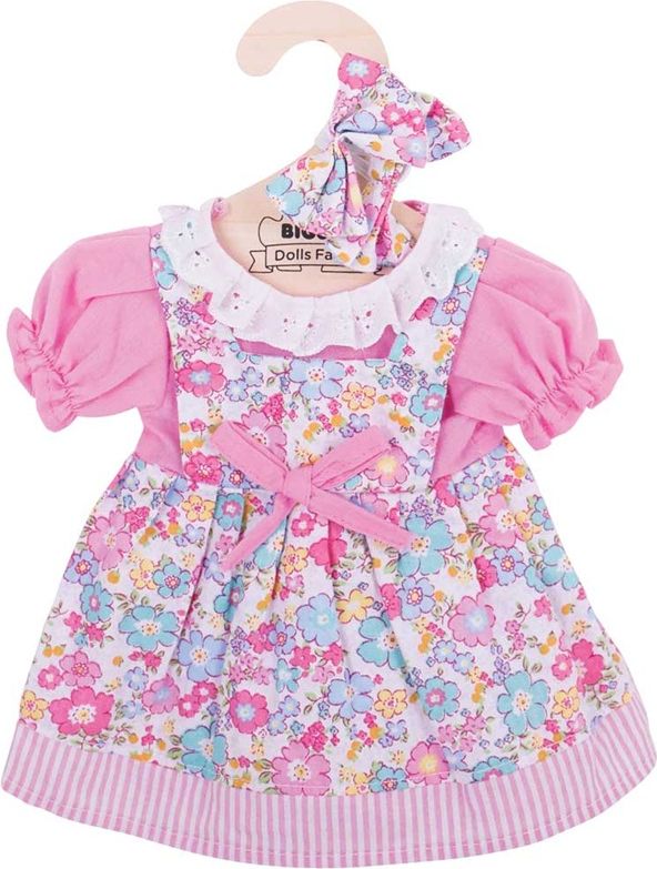 Bigjigs Toys Růžové květinové šaty pro panenku 38 cm - obrázek 1