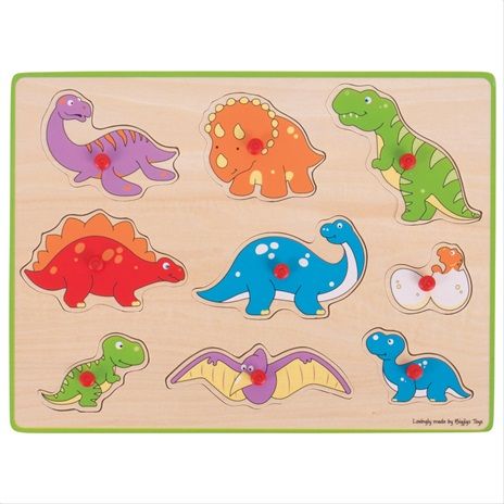 Bigjigs Toys Vkládací puzzle dinosauři - obrázek 1