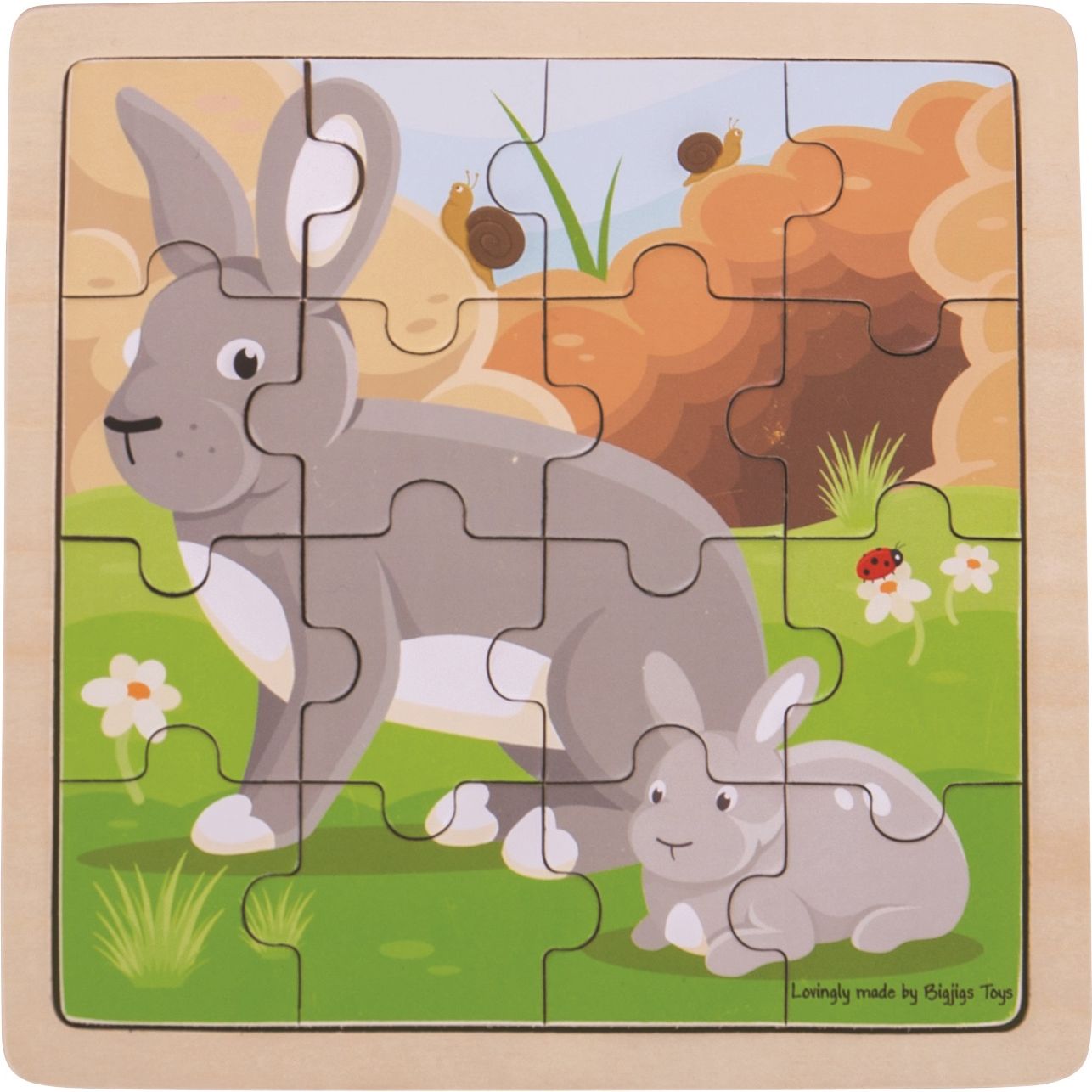 Bigjigs Toys puzzle - Králík s králíčkem - obrázek 1