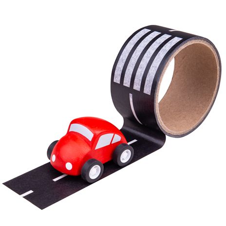 Bigjigs Toys Lepící páska cesta s autíčkem - obrázek 1