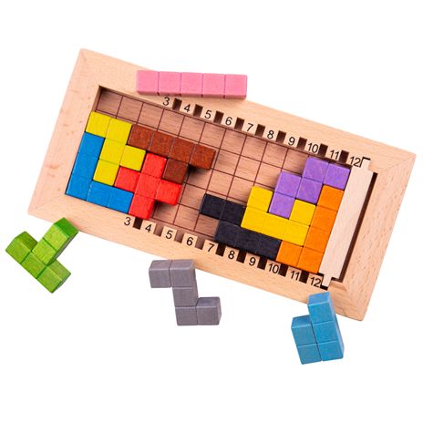 Bigjigs Toys Dřevěný tetris - obrázek 1
